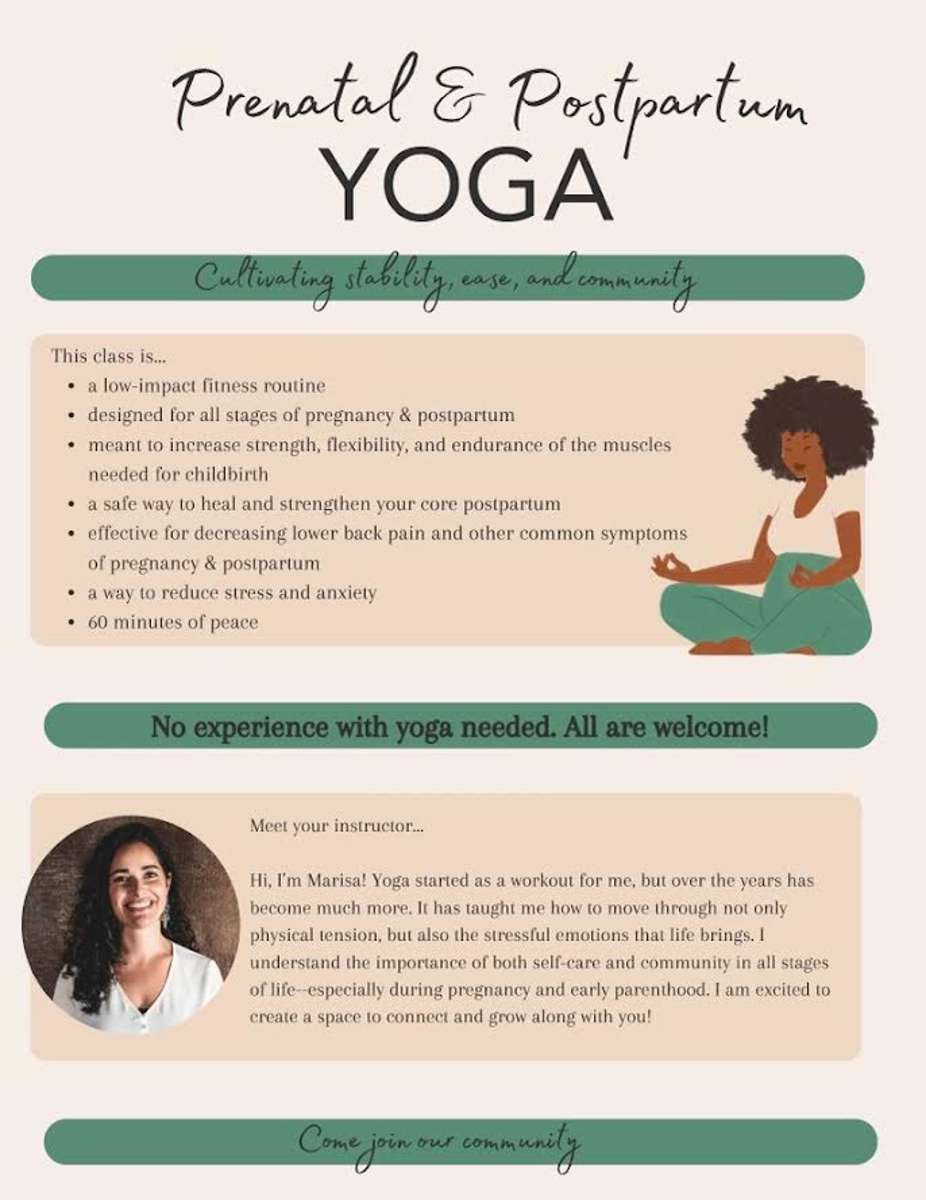 Prenatal/Postnatal Yoga with Marisa Howell