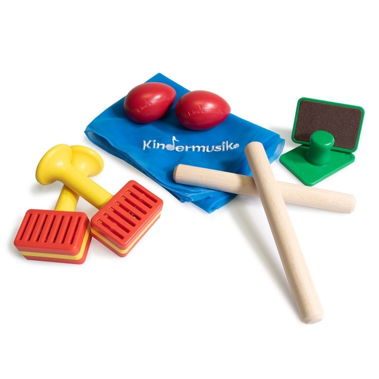 A Kindermusik “Level 2” instrument kit for toddlers and 2-year-olds.