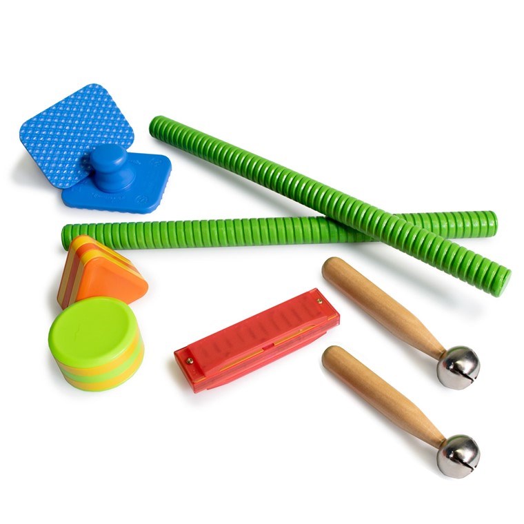 A Kindermusik “Level 4” instrument kit for kindergarteners and big kids.