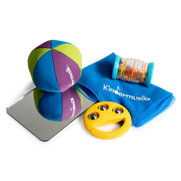 A Kindermusik “Level 1” instrument kit for young toddlers.