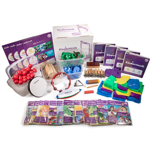 Kindermusik’s “Level 3” early childhood music education curriculum kit for preschool and transitional kindergarteners.